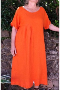 Robe lin Eurydis orange