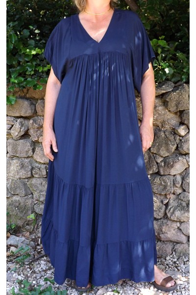 Robe Anastasia viscose Oversize marine