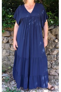 Robe Anastasia viscose Oversize marine