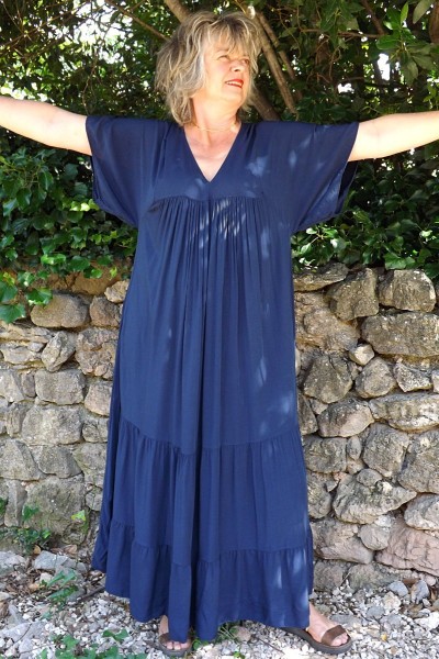 Robe Anastasia viscose Oversize marine