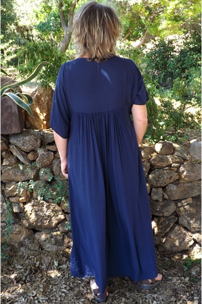 Robe Anastasia viscose Oversize marine