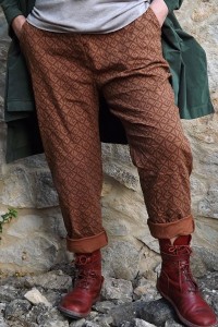 Pantalon grande taille Georges cognac