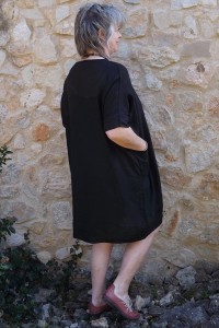 Robe lin Marjolaine noire