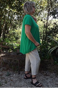 T-Shirt grande taille Paulin vert et pantalon Antoine