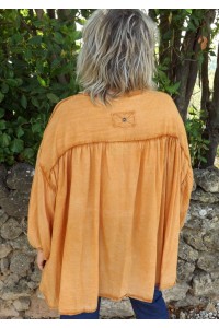 Blouse Oversize Valentine orangette et pantalon cargo Arnold