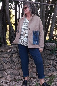 Veste Marilou, sweat à rayures et pantalon Léo