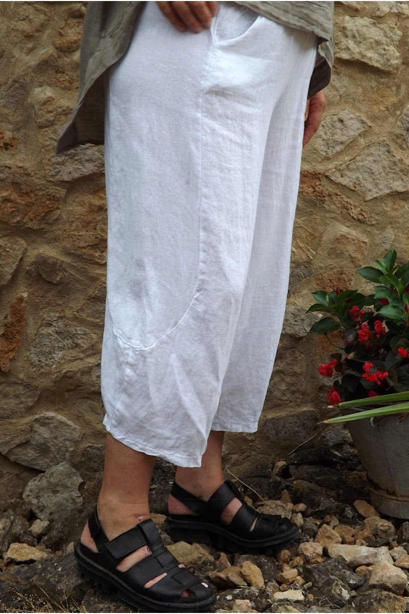 Pantalon en lin blanc Hector.