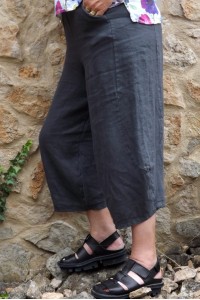 pantalon en lin Hector anthracite