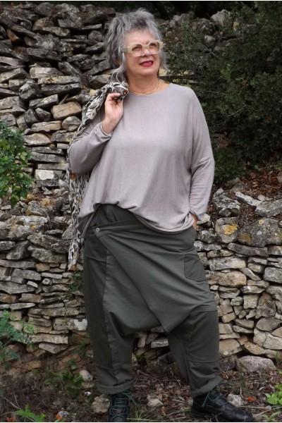 Pull léger avec angora pour femme - Grande taille chaud et confortable