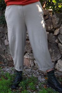 Pantalon en Coton Façon Sweat taupe - Confort et Style Décontracté