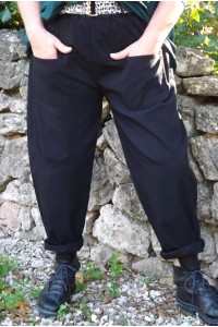 Pantalon Grande Taille Confortable et Original couleur noire