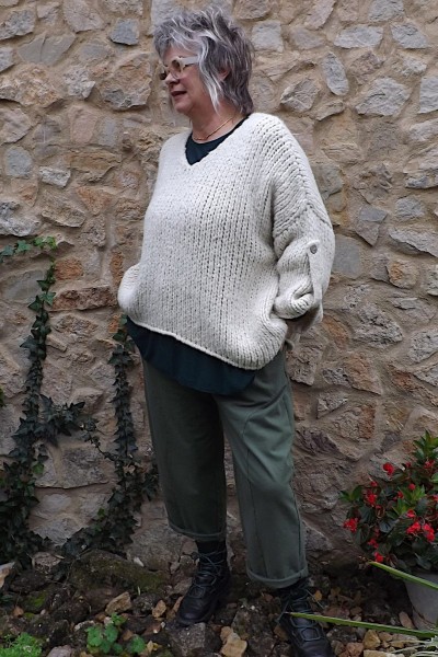 Pull Femme Oversize à Grosse Maille – Confort et Style