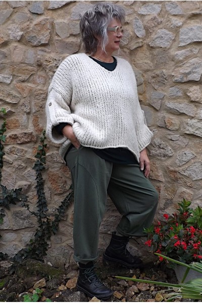 Pull Femme Oversize à Grosse Maille – Confort et Style